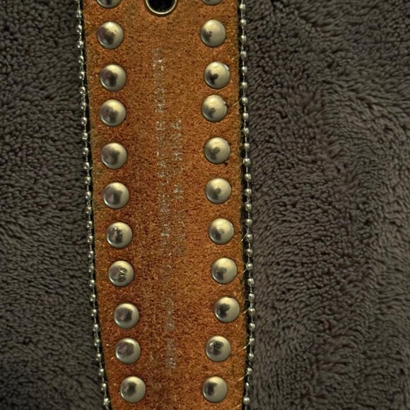 Women\'s Nocona Rhinestone Belt - To 2nd notch - Length= 39 Inches - Grey